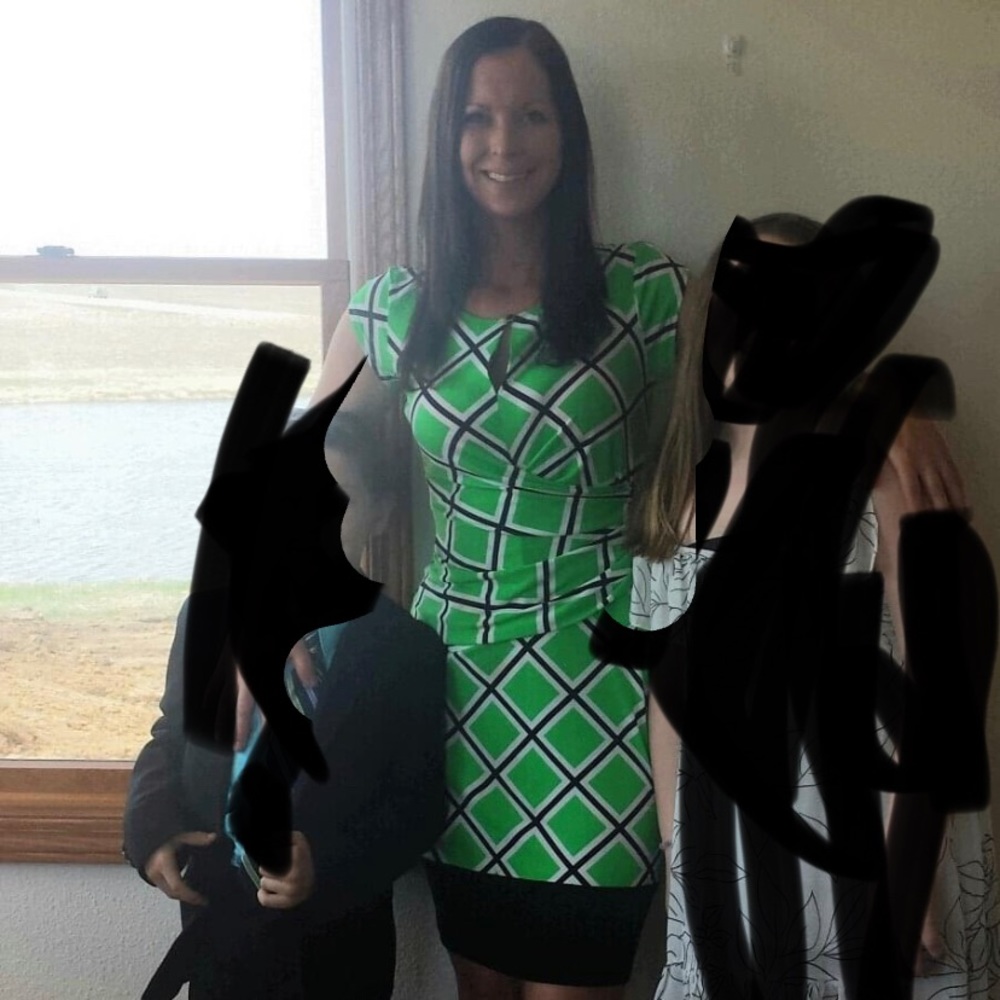 Green pattern dress